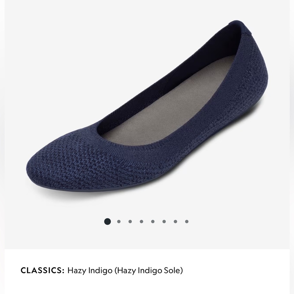 Allbirds Womens Tree Breezers Ballet Flats HAZY INDIGO Size 6. Pre-owned.